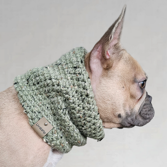 LivalaPip™ - Turtleneck scarf Tweed - Olive