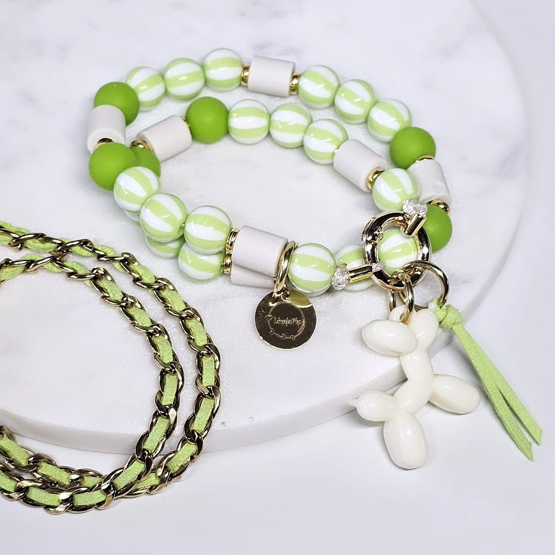 LivalaPip™ - ID Collar - Schakel Smal - Steel Lime