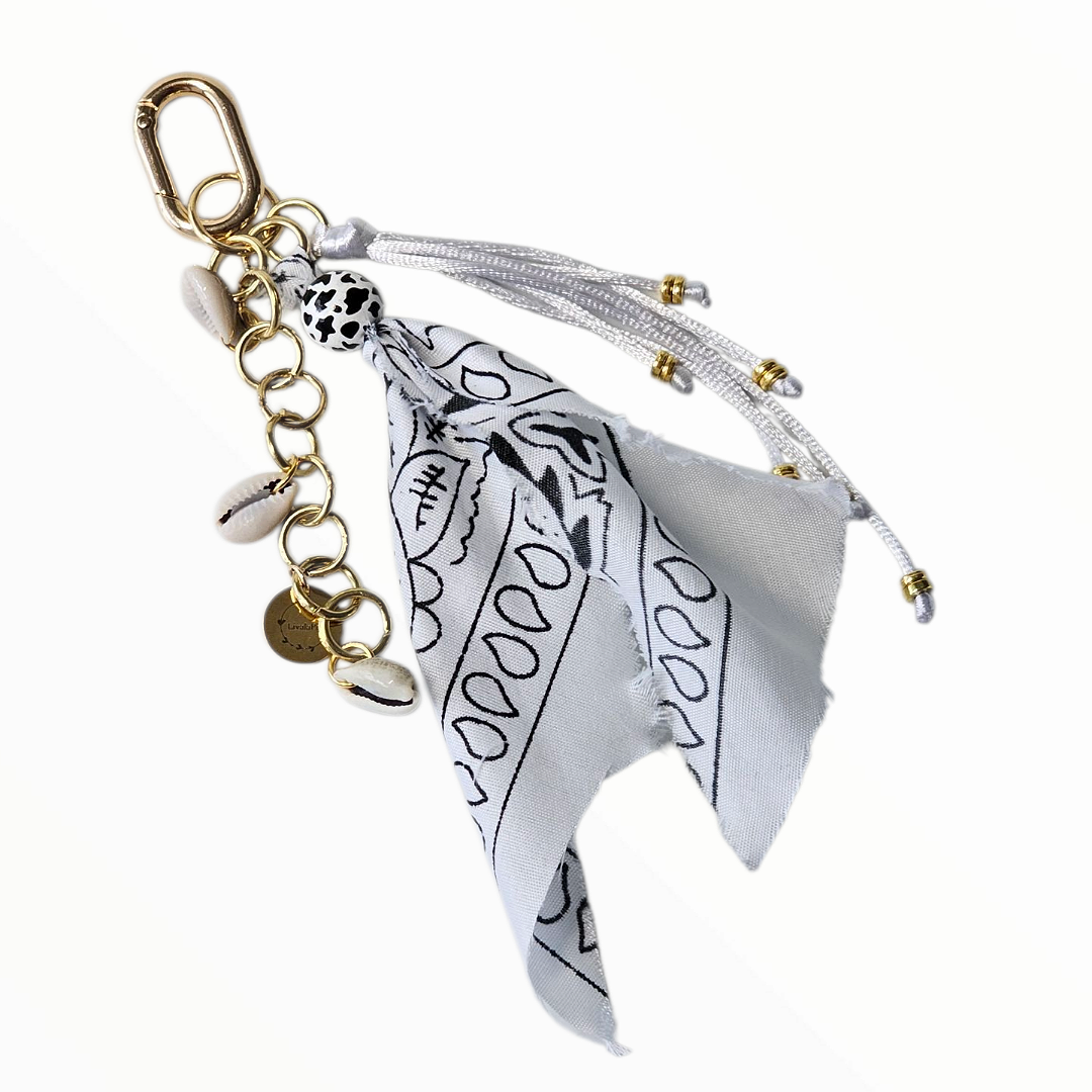 Liva.Jewelz ™ - Bandana Tas/Sleutel Hanger - Ibiza White