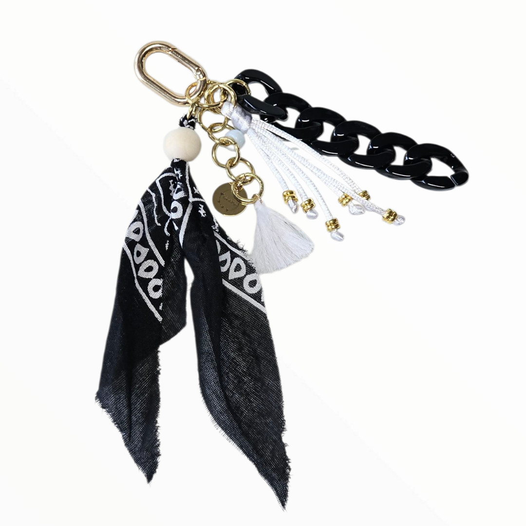 Liva.Jewelz ™ - Bandana Tas/Sleutel Hanger - Ibiza Black