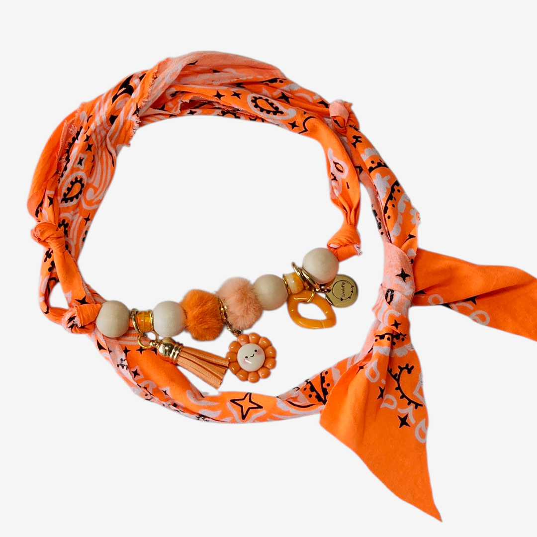 LivalaPip™ - Bandana Ketting - Ibiza Neon Orange