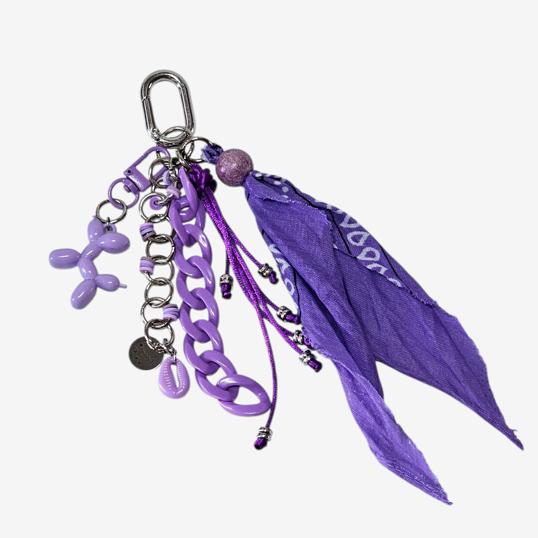 Liva.Jewelz ™ - Bandana Tas/Sleutel Hanger - Ibiza Purple