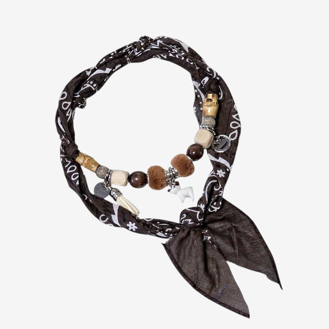 LivalaPip™ - Bandana Ketting - Ibiza Brown