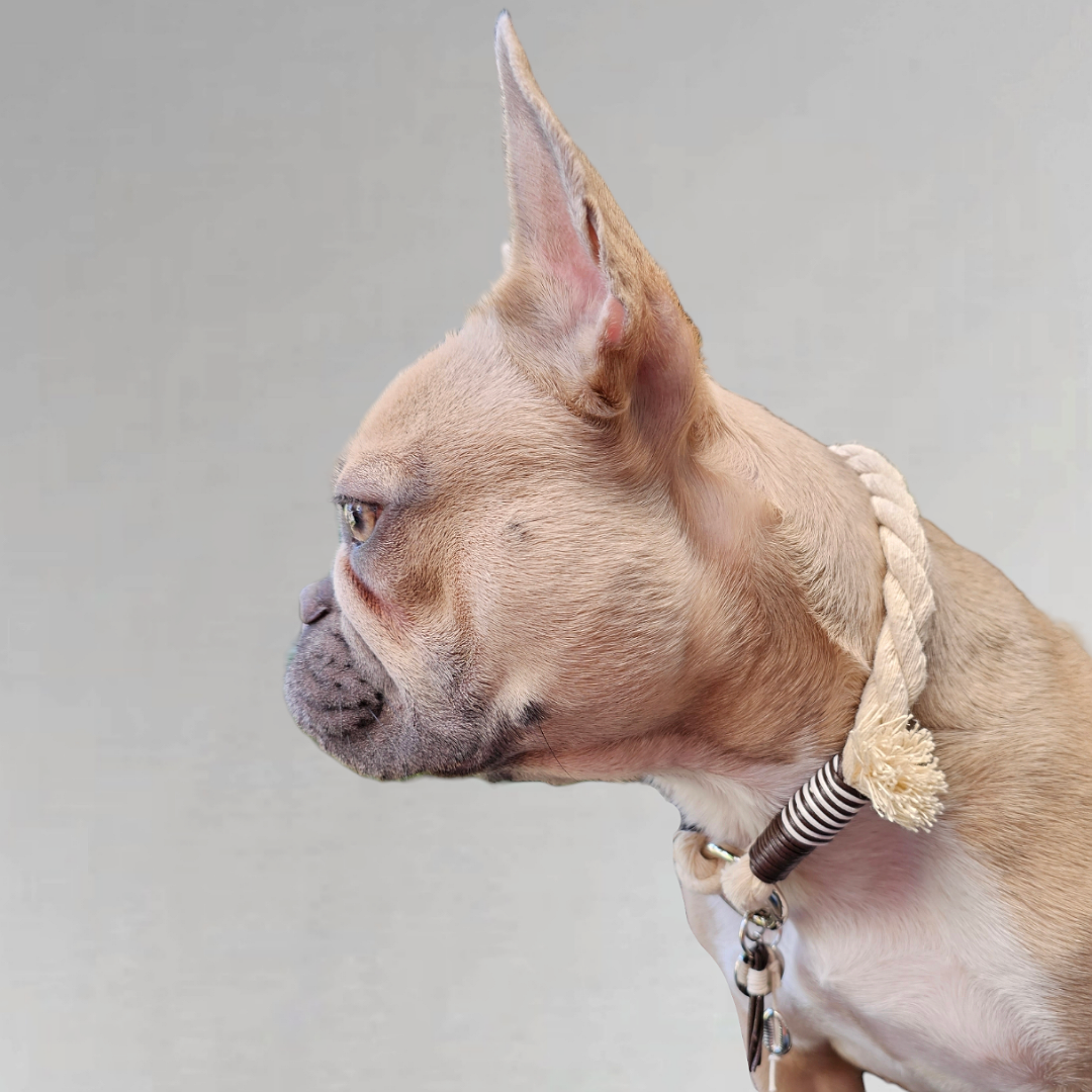 LivalaPip™ - Rope Necklace - Natural brown/white