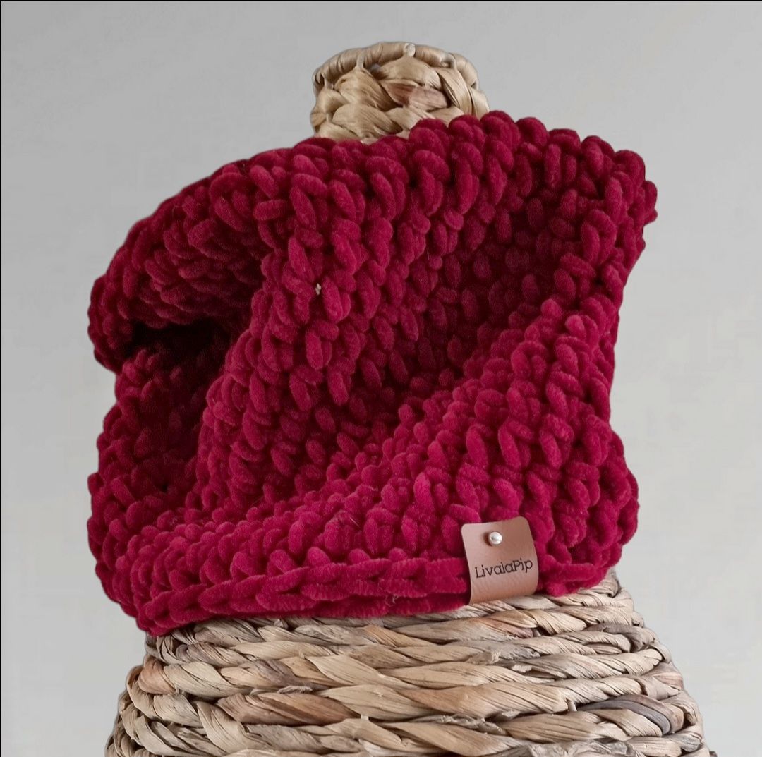 LivalaPip™ - Turtleneck scarf Supersoft - Warm red