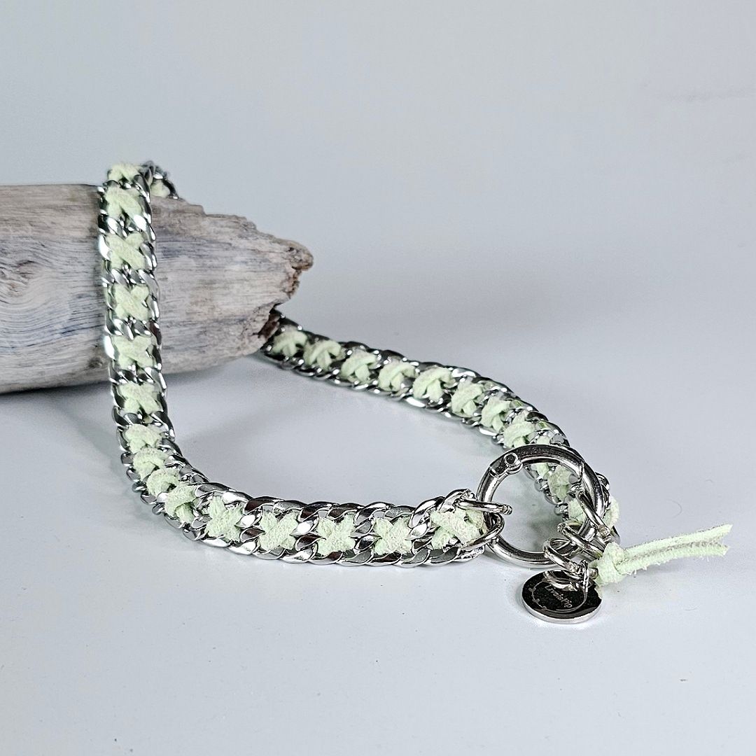 LivalaPip™ - ID Collar - Schakel - Steel Mint