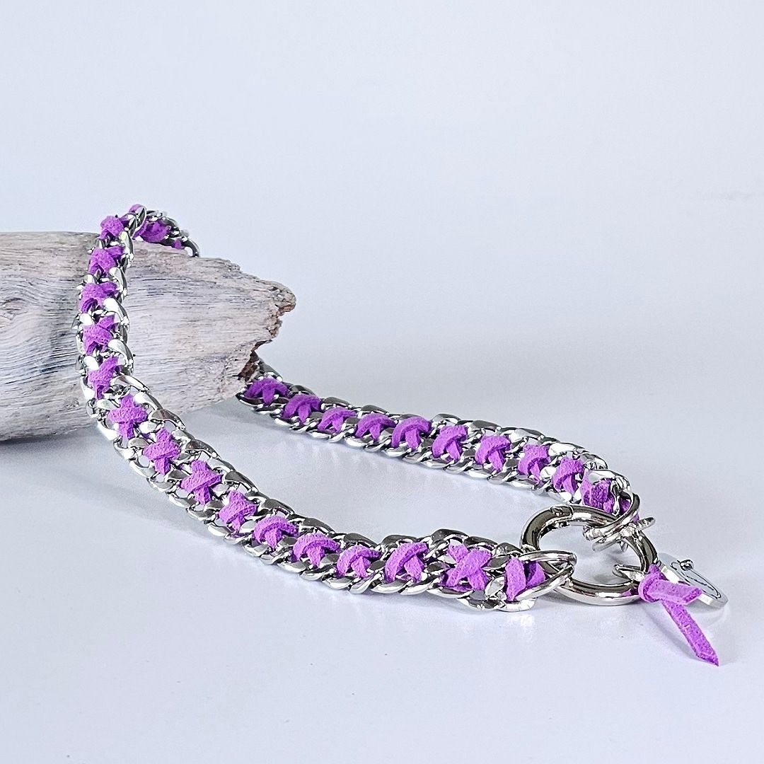 LivalaPip™ - ID Collar - Schakel - Steel Lavender
