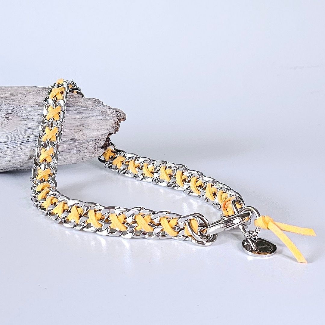 LivalaPip™ - ID Collar - Schakel - Steel Sunflower