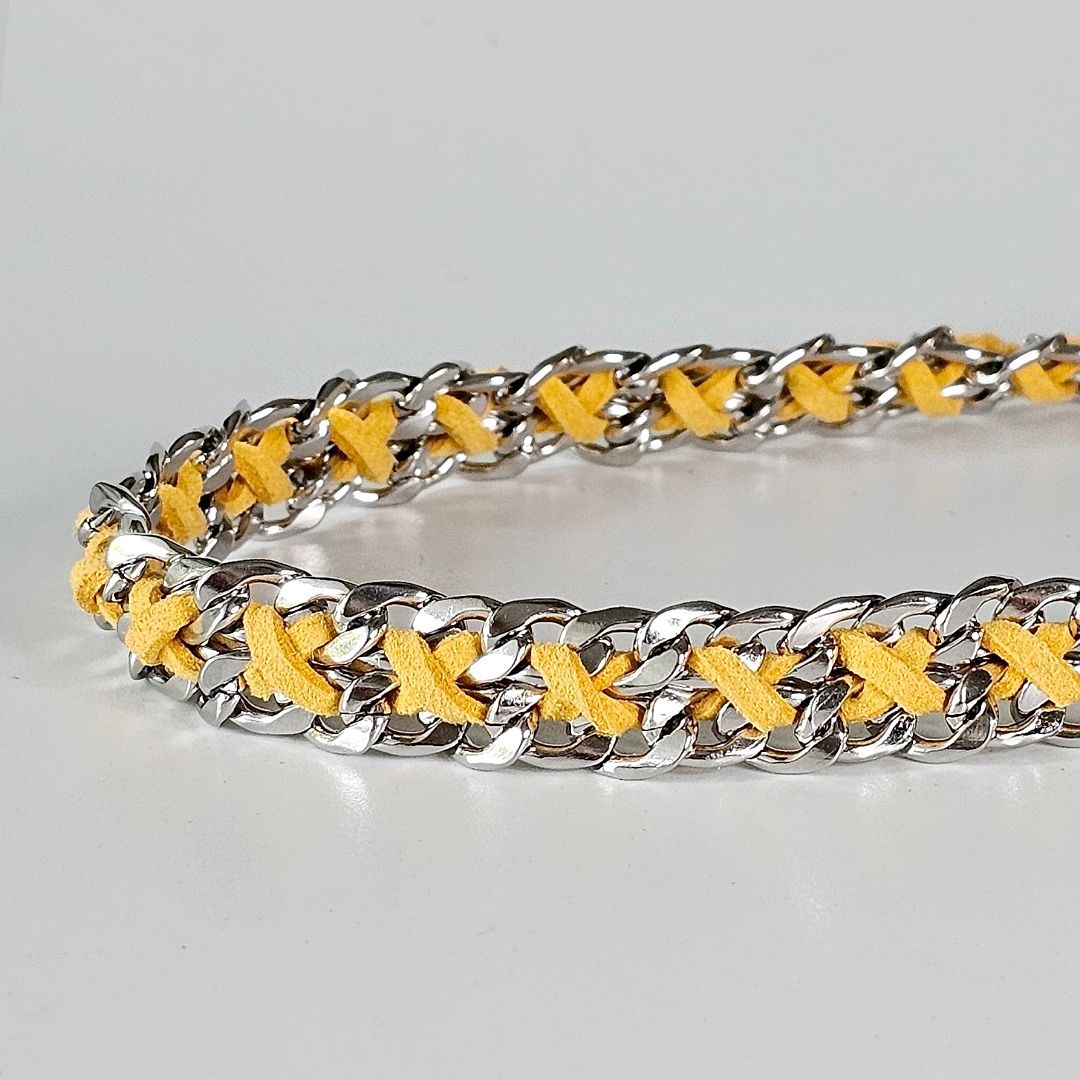 LivalaPip™ - ID Collar - Schakel - Steel Sunflower
