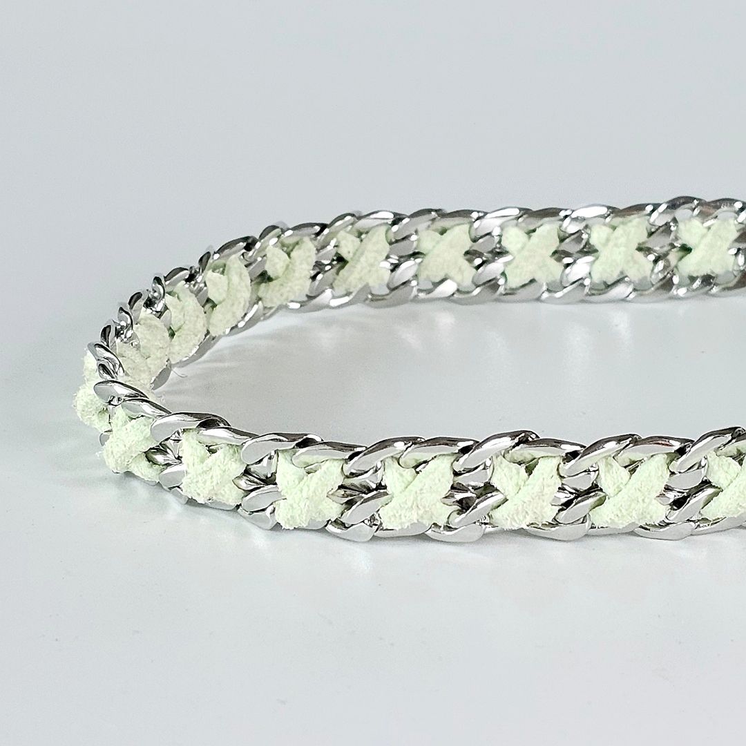 LivalaPip™ - ID Collar - Schakel - Steel Mint