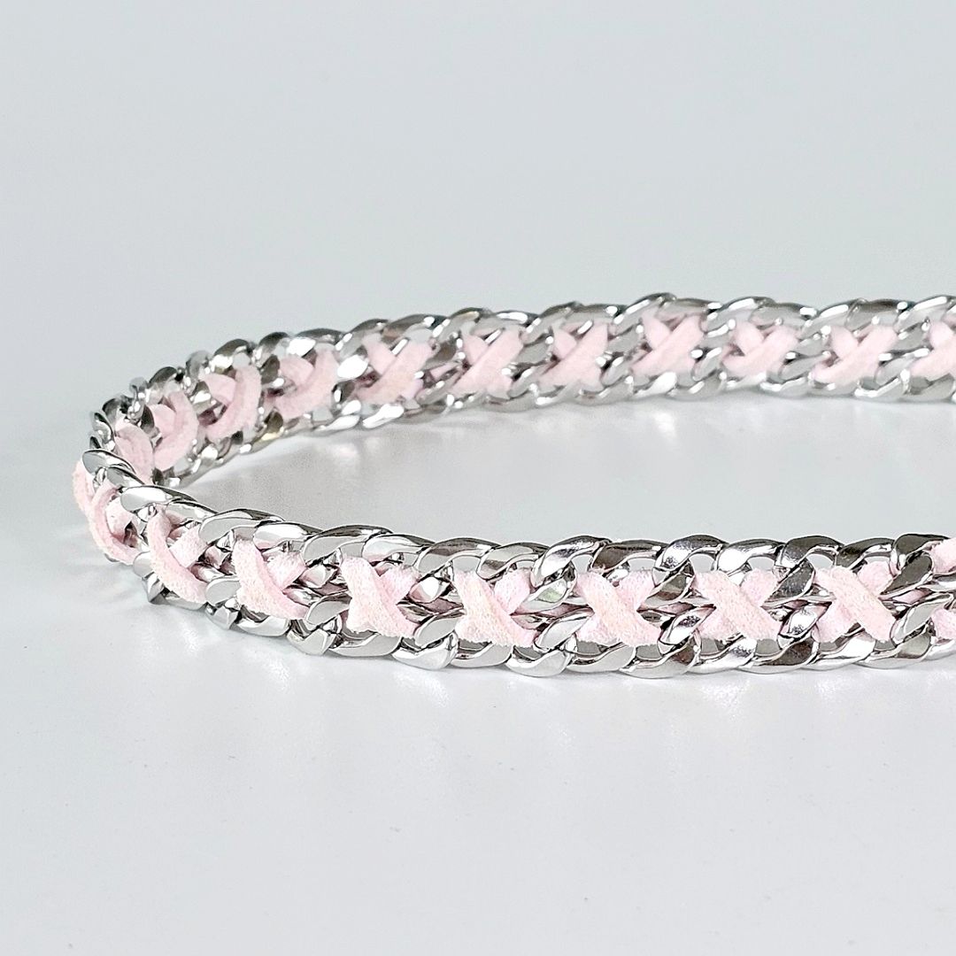 LivalaPip™ - ID Collar - Schakel - Steel Blossom