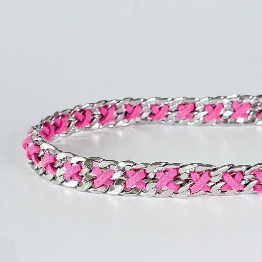 LivalaPip™ - ID Collar - Schakel - Steel Fuchsia