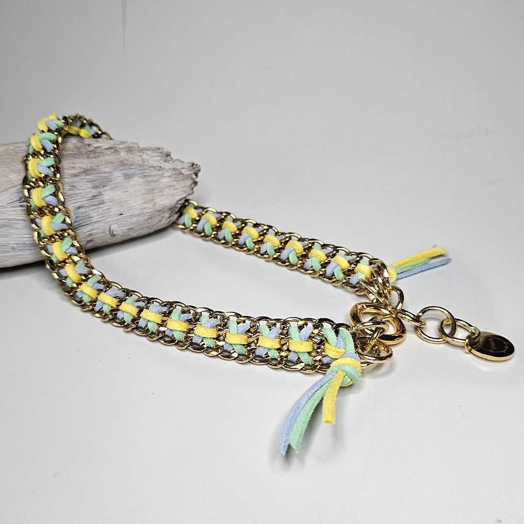 LivalaPip™ - ID Collar - Schakel - Steel Seafoam Sunshine