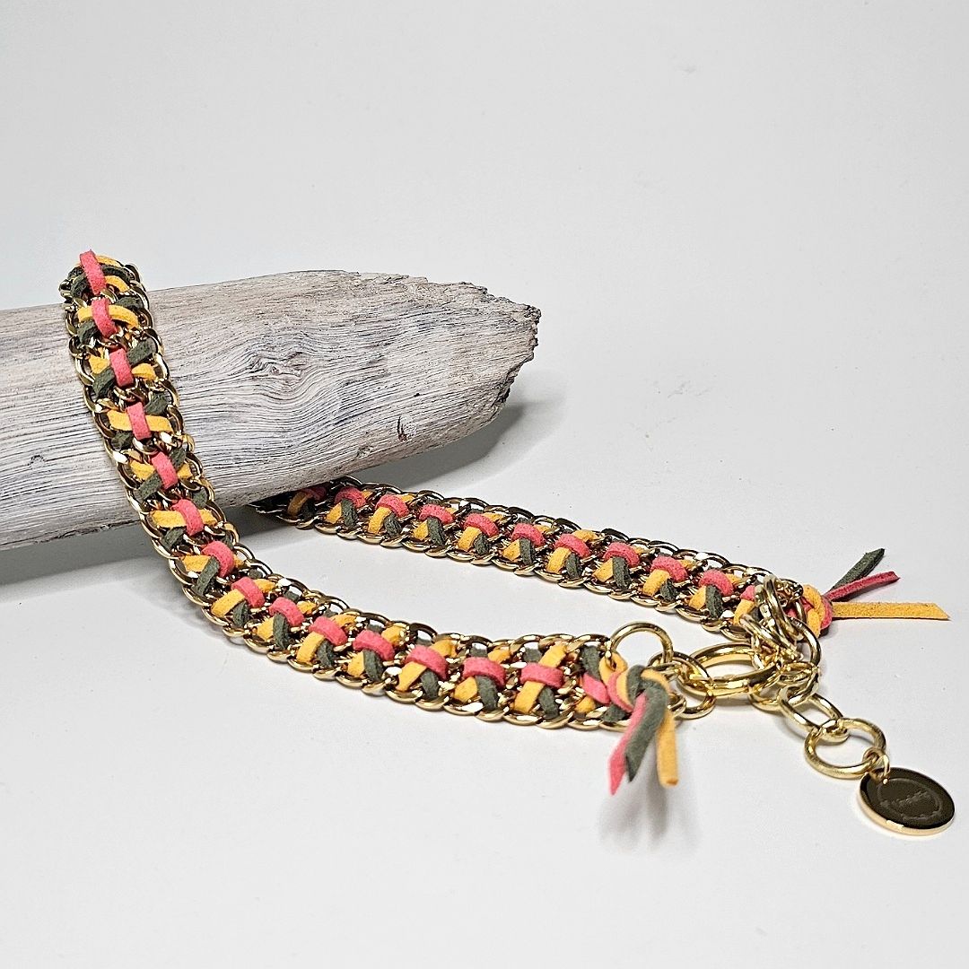 LivalaPip™ - ID Collar - Schakel - Steel Fiesta Flames