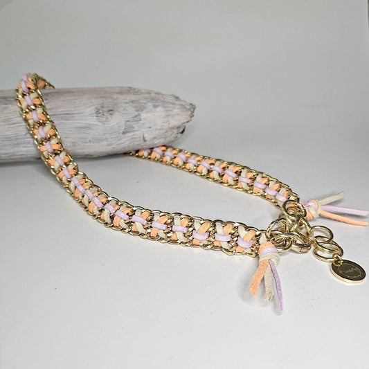 LivalaPip™ - ID collar  - Schakel - Steel Pastel Delight