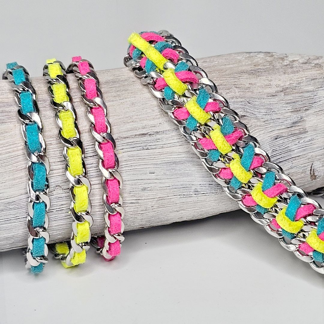 LivalaPip™ -ID Collar - Schakel -Steel Tropical Twist