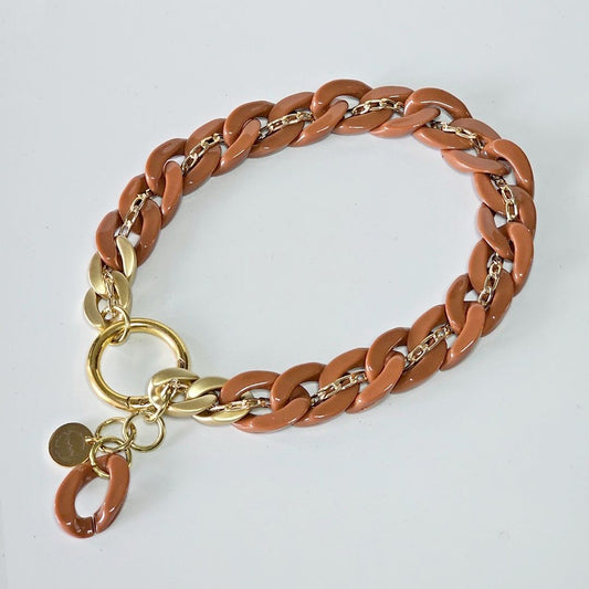LivalaPip™ - ID Collar - Schakel - Rusty Elegance