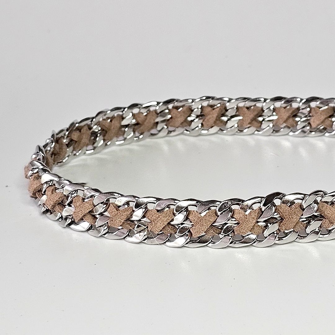 LivalaPip™ - ID Collar - Schakel - Steel Hazel Brown