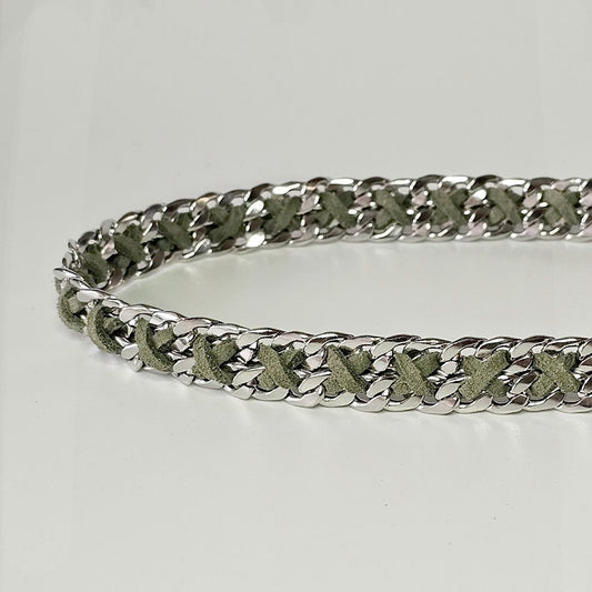 LivalaPip™ - ID Collar - Schakel - Steel Moss Green