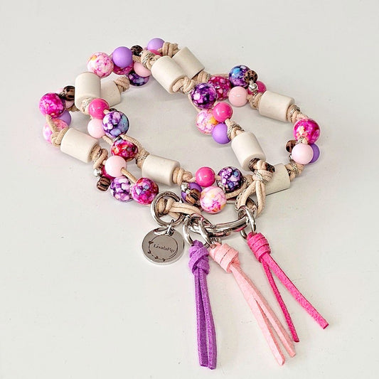 LivalaPip™ - Anti-tekenketting - Leer - Berry Bliss