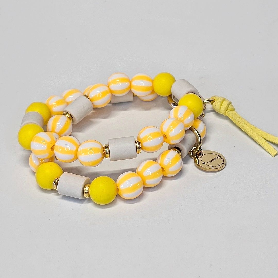 LivalaPip™ - Anti-tekenketting - Stripes Only Lemon