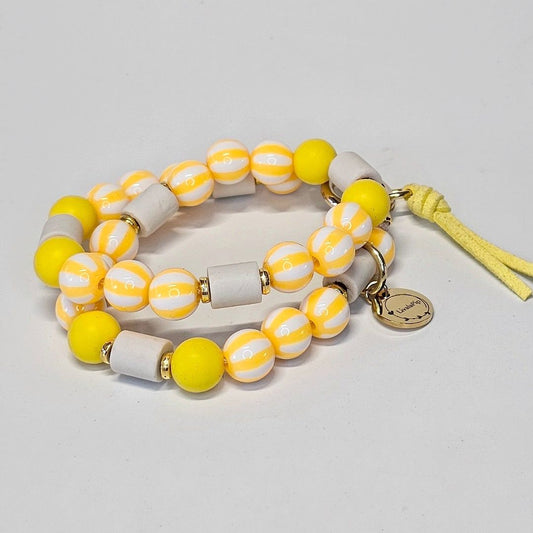 LivalaPip™ - Anti-tekenketting - Stripes Only Lemon