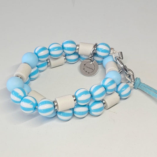 LivalaPip™ - Anti-tekenketting - Stripes Only Aqua