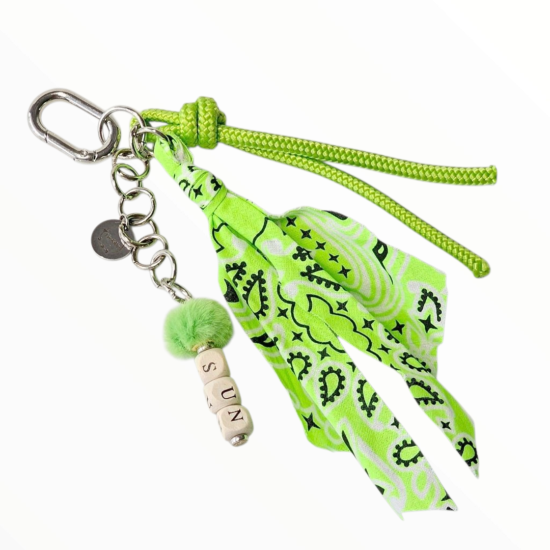 Liva.Jewelz ™ - Bandana Tas/Sleutel Hanger - Ibiza Neon Green