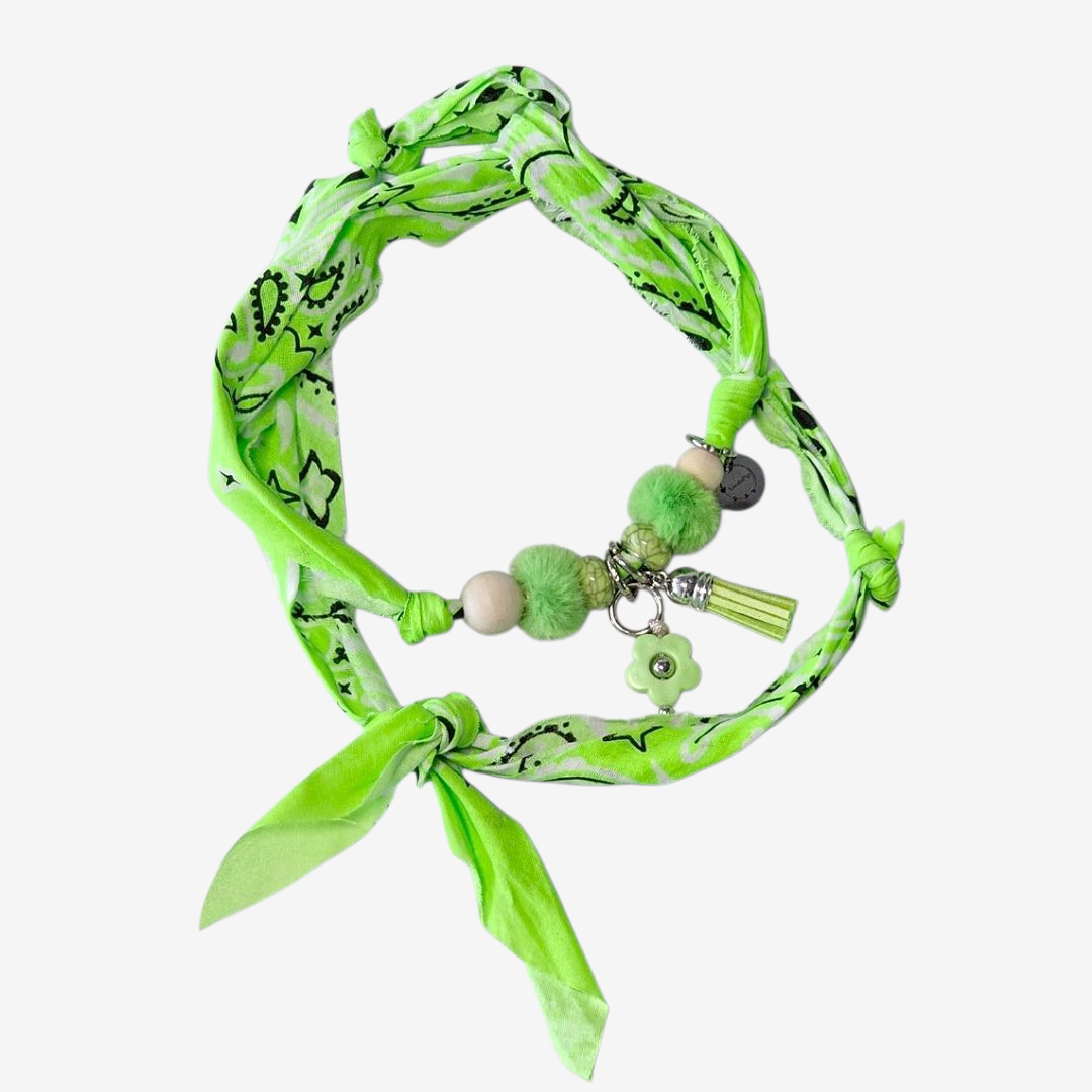 LivalaPip™ - Bandana Ketting - Ibiza Neon Green