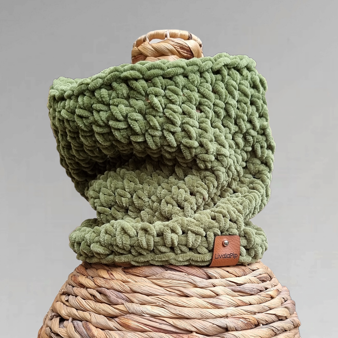 LivalaPip™ - Turtleneck scarf Supersoft - Green