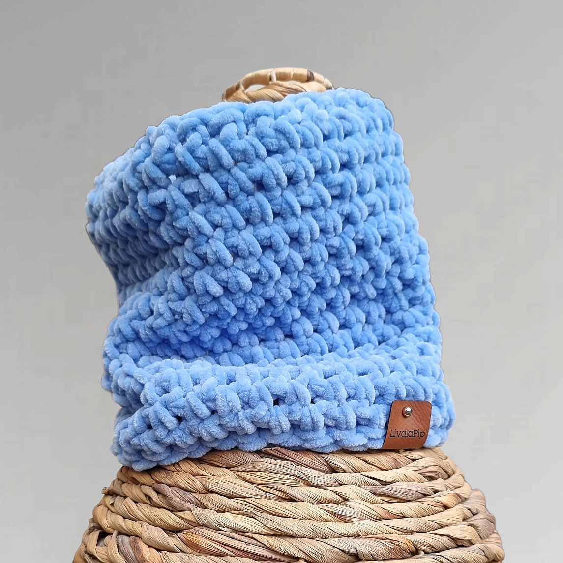 LivalaPip™ - Turtleneck scarf Supersoft - Ice blue