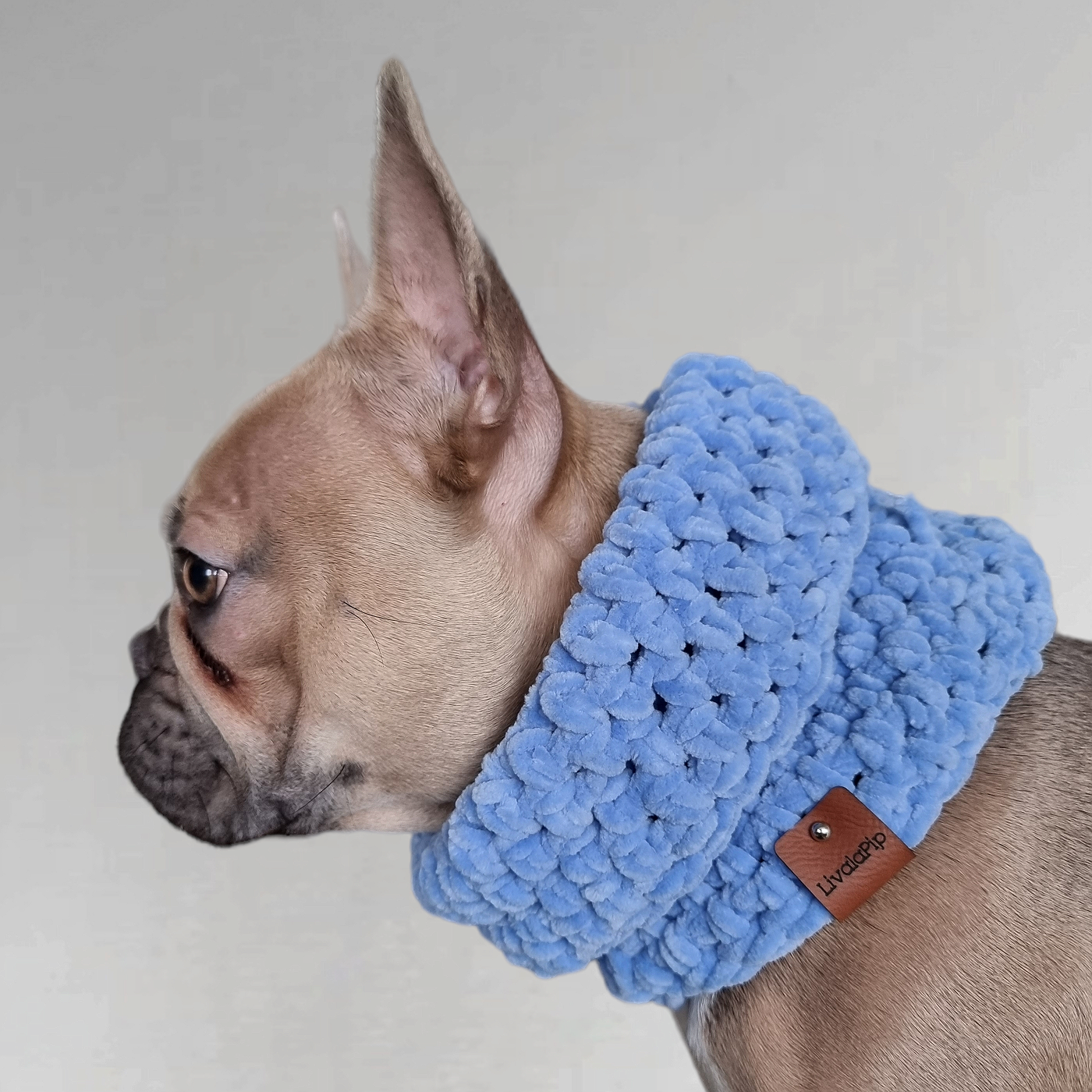 LivalaPip™ - Turtleneck scarf Supersoft - Ice blue
