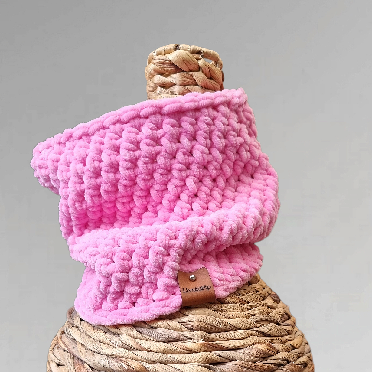 LivalaPip™ - Turtleneck scarf Supersoft - Pink