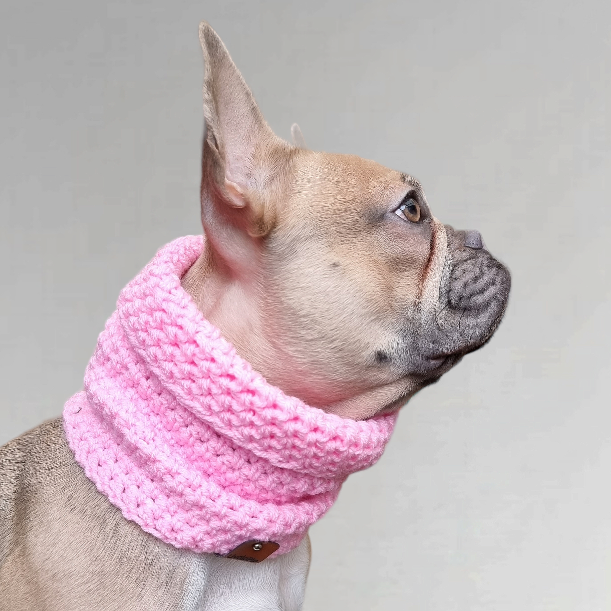 LivalaPip™ - Necklace Leather - Pastel pink/White
