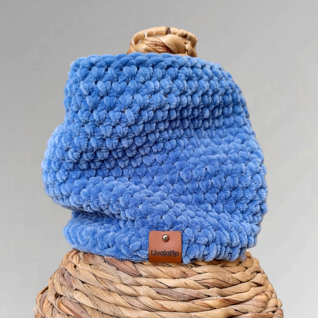 LivalaPip™ - Turtleneck scarf Supersoft - Denim Blue