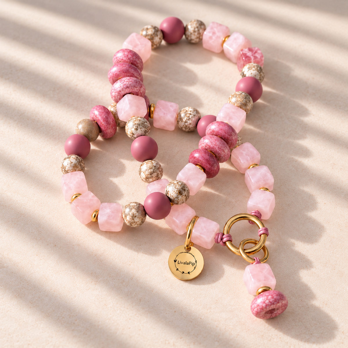 LivalaPip™ - Ketting  - Magenta Stone