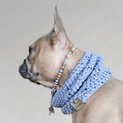 LivalaPip™ - Turtleneck scarf Tweed - Ice Blue