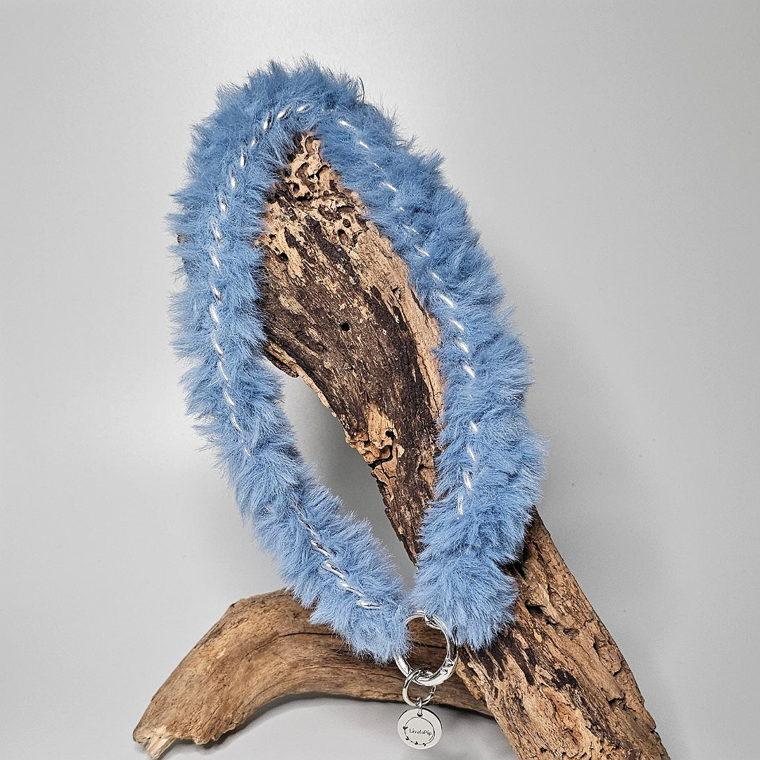 LivalaPip™ - Ketting - Schakel - Metal Fluffy Ice Blue