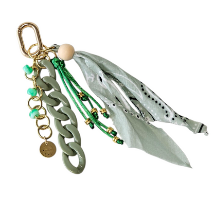Liva.Jewelz ™ - Bandana Tas/Sleutel Hanger -  Ibiza Sage