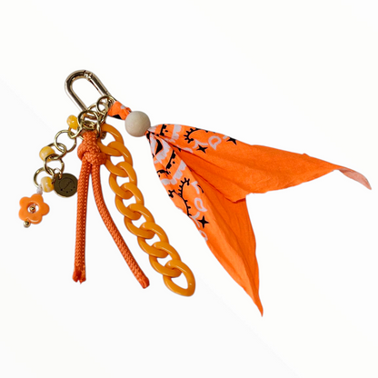 Liva.Jewelz ™ - Bandana Tas/Sleutel Hanger -  Ibiza Neon Orange