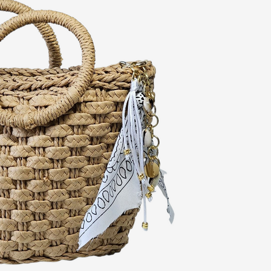 Liva.Jewelz ™ - Bandana Tas/Sleutel Hanger -  Ibiza White