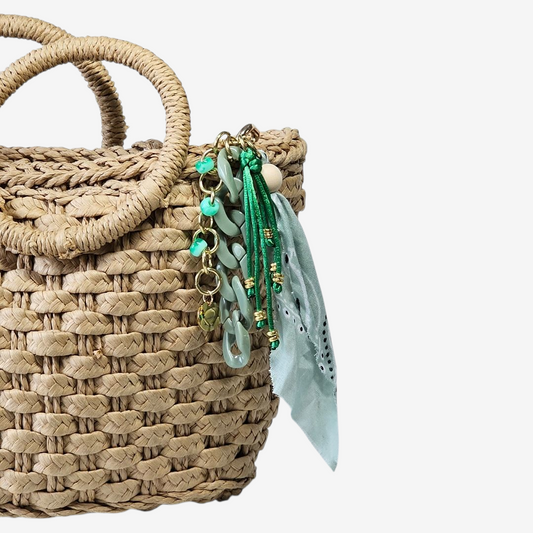 Liva.Jewelz ™ - Bandana Tas/Sleutel Hanger -  Ibiza Sage