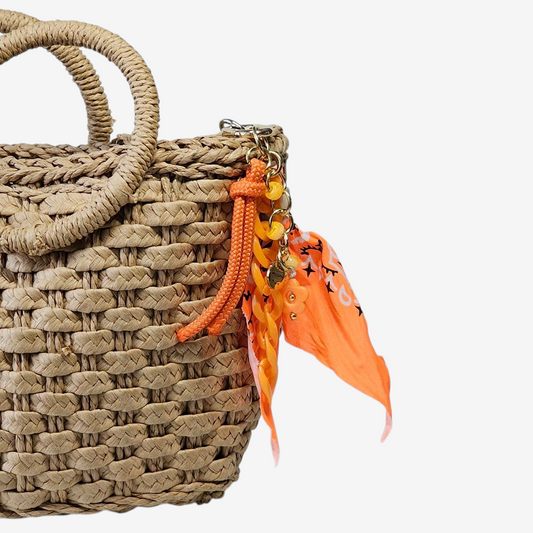 Liva.Jewelz ™ - Bandana Tas/Sleutel Hanger -  Ibiza Neon Orange