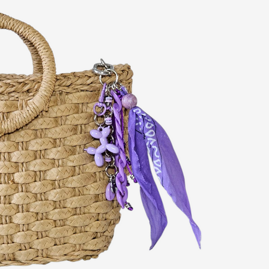 Liva.Jewelz ™ - Bandana Tas/Sleutel Hanger -  Ibiza Purple