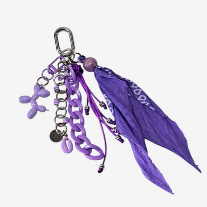 Liva.Jewelz ™ - Bandana Tas/Sleutel Hanger -  Ibiza Purple