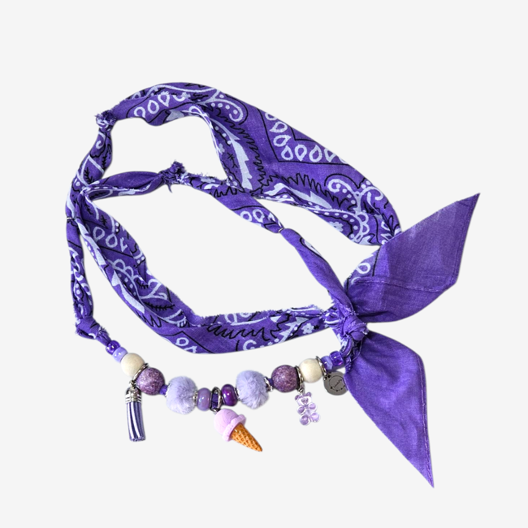 LivalaPip™ - Bandana Ketting - Ibiza Purple
