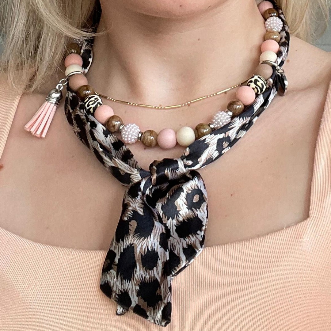 LivalaPip™ - Bandana Ketting - Leopard Whisper