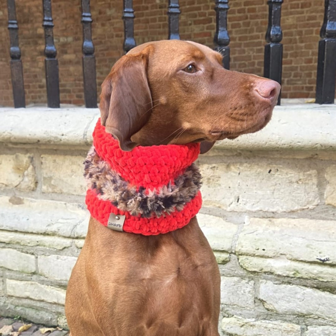 LivalaPip™ - Col sjaal Supersoft - Leopard Red