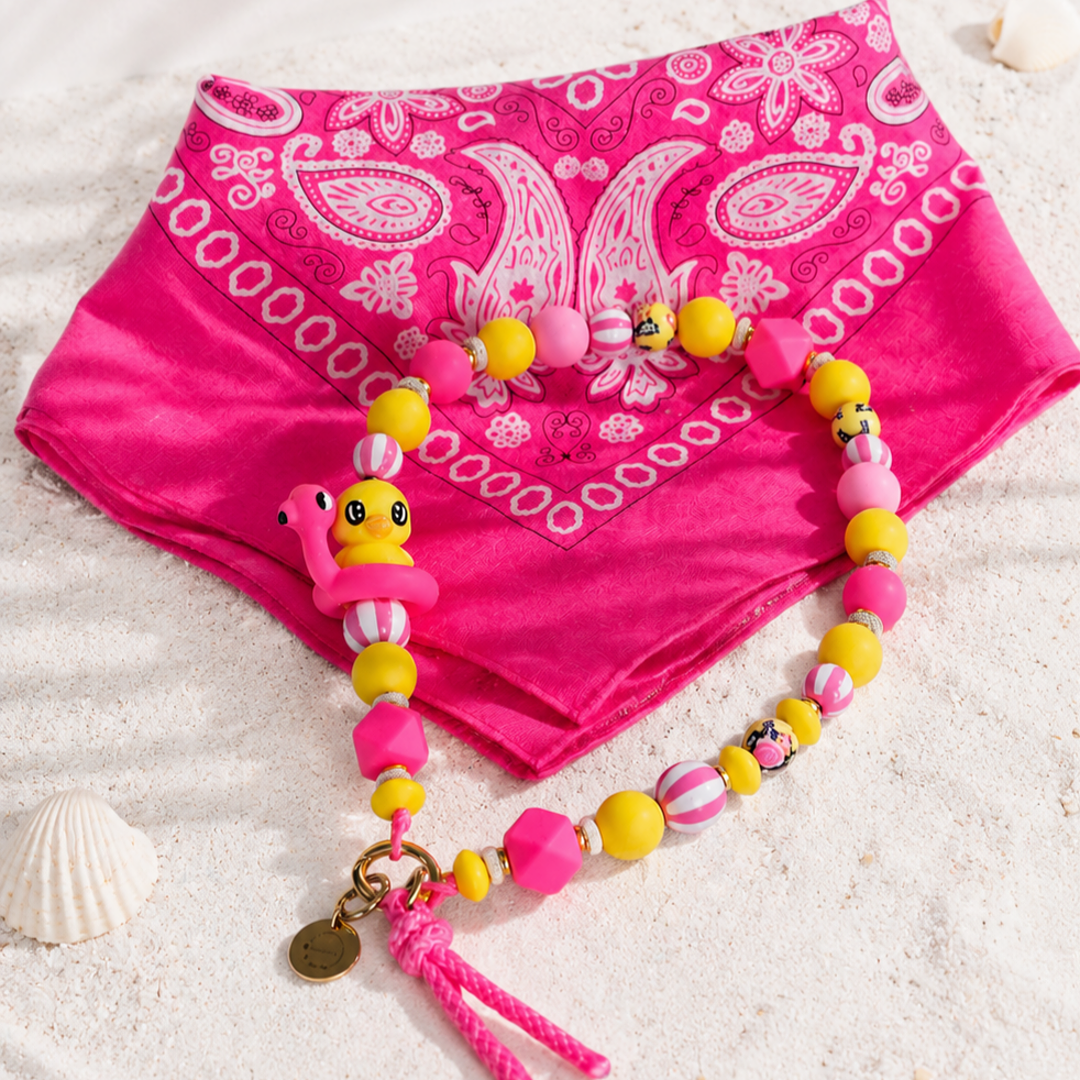 LivalaPip™ - Bandana Ketting - Flamingo Floatie