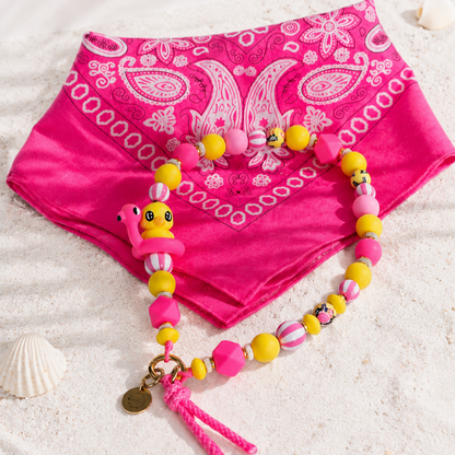 LivalaPip™ - Bandana Ketting - Flamingo Floatie